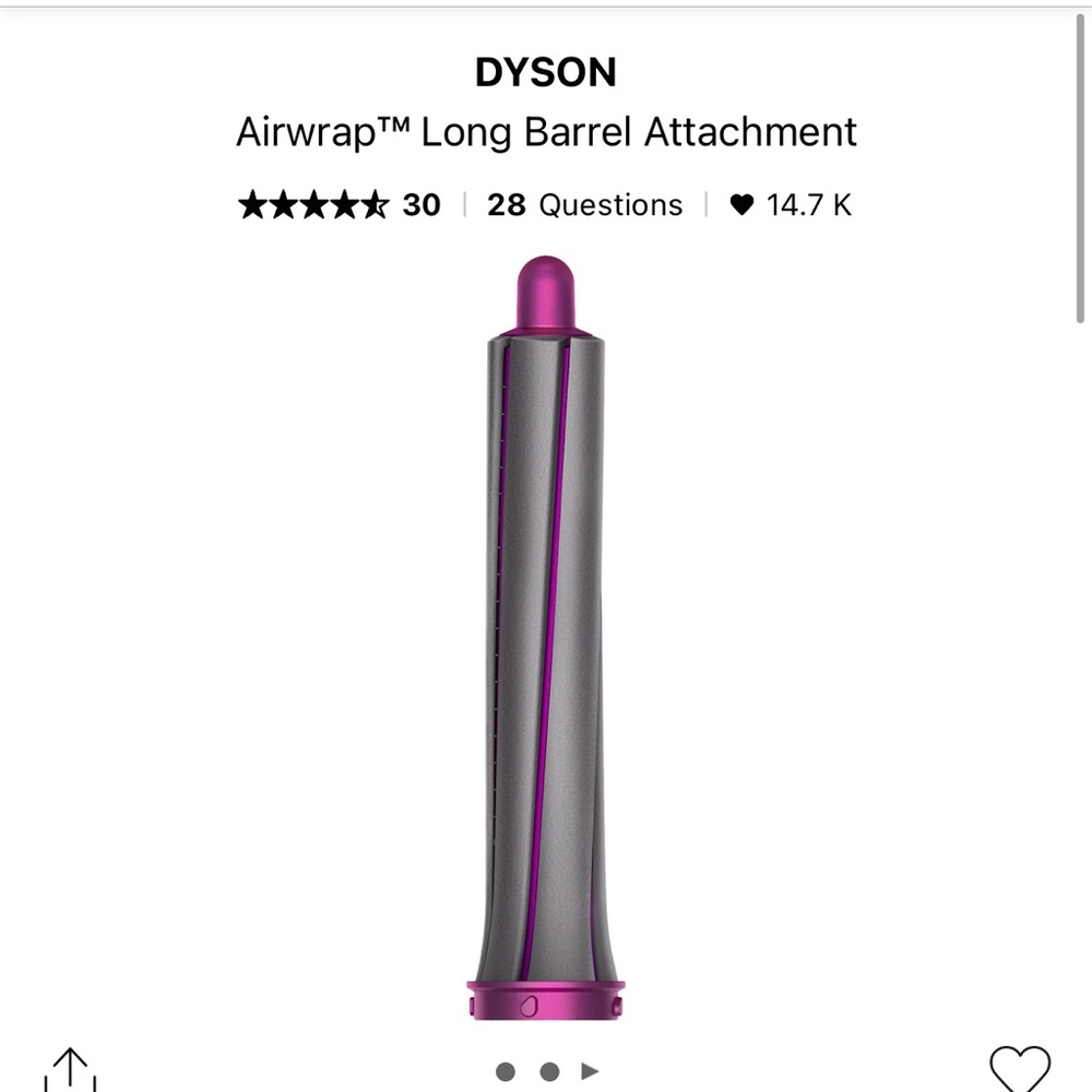Dyson Long Barrels for Air Wrap 1.2”
